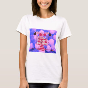 T-shirts Feliz Aniversário Hoje é o meu Aniversário Balões