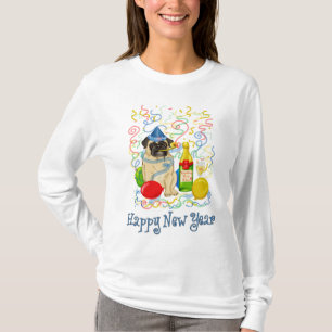 T-shirts Feliz ano novo Pug