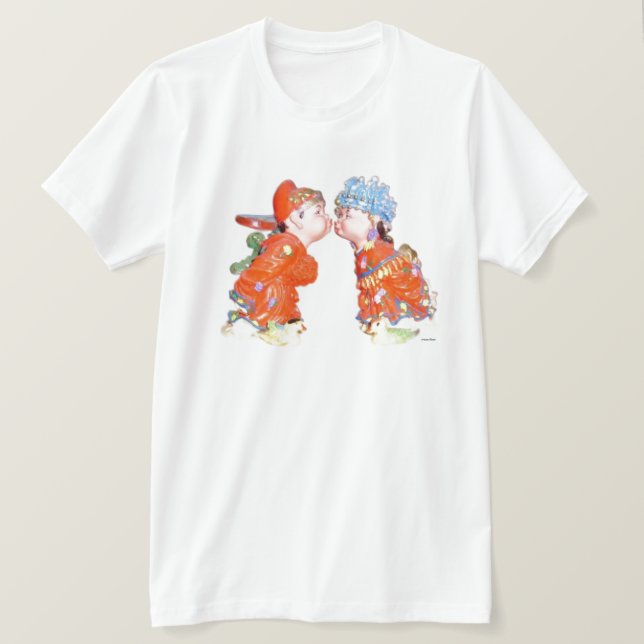 T-shirts Feliz Camisa-Casal Casada (Frente do Design)