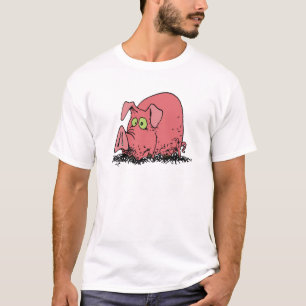 T-shirts Feliz como um porco na lama