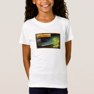 T-shirts Feliz Dia das Bruxas e Flores -