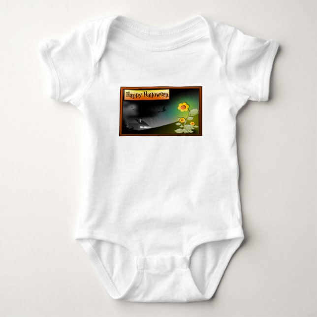 T-shirts Feliz Dia das Bruxas e Flores - (Frente)