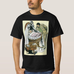 T-shirts Feliz Dia dos Pais Vintage, Berço de Bebê Vitorian
