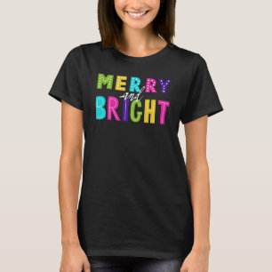 T-shirts Feliz e brilhante de néon