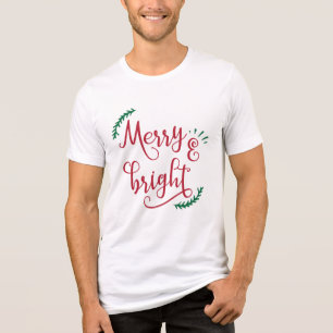 T-shirts feliz e feriado brilhante