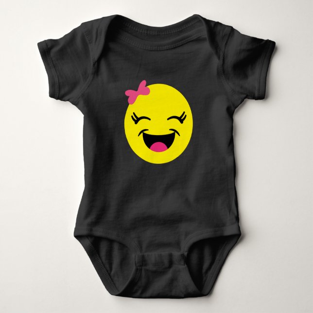 T-shirts Feliz Emoji Girl (Frente)