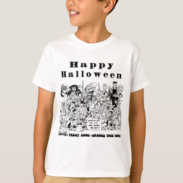T-shirts Feliz Festa de Halloween (Frente)