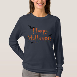 T-shirts Feliz Halloween, manga comprida