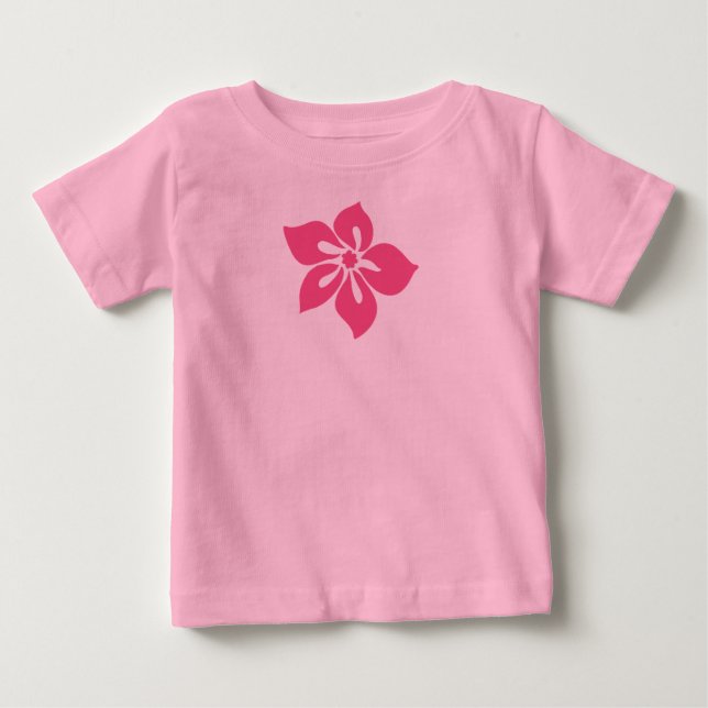 T-shirts Feliz Hibiscus Tropical Floral (Frente)