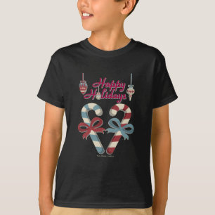 T-shirts Feliz Holidays Candy Cane Heart