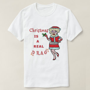 T-shirts Feliz Natal Bah Humbug Papais noeis na Dragagem