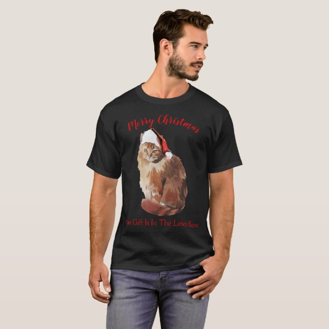 T-shirts Feliz Natal Cat (Frente Completa)