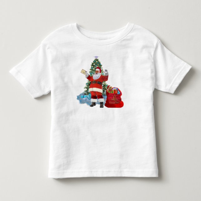 T-shirts Feliz Natal do papai noel (Frente)