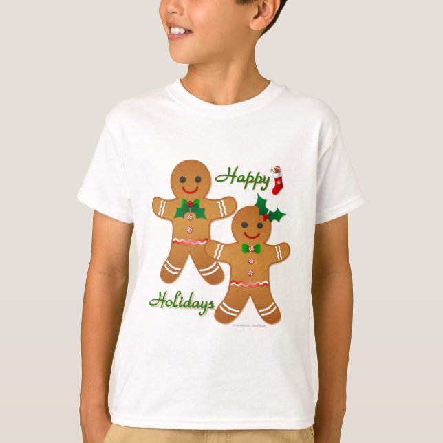 T-shirts Feliz Natal Gingercake Man Boy (Frente)