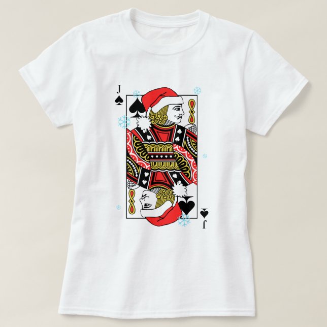 T-shirts Feliz Natal Jack das pás (Frente do Design)