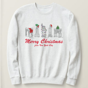 T-shirts Feliz Natal - Nova Iorque NYC - Pontos Xmas