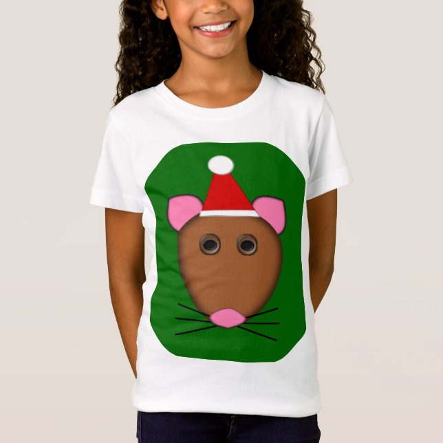 T-shirts Feliz Natal Para Crianças De Mouse T Shirt (Frente)