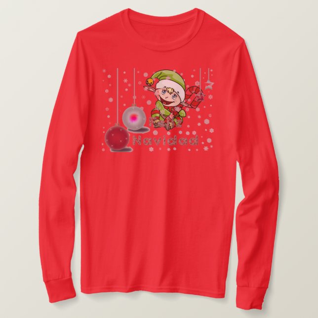 T-shirts Feliz Navidad (Frente do Design)