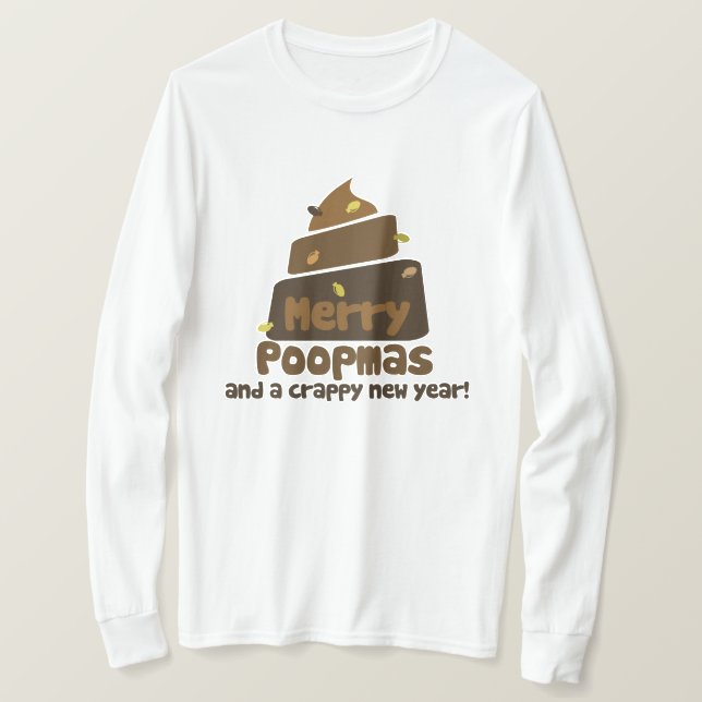 T-shirts Feliz Poopmas (Frente do Design)