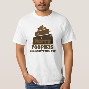 T-shirts Feliz Poopmas Engraçado piada de Natal