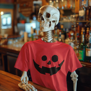 T-shirts Feliz traje de cara de abóbora