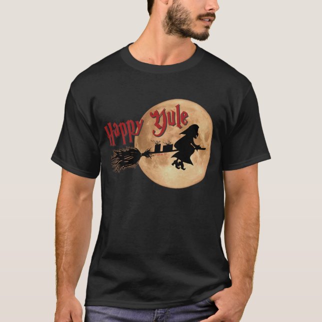 T-shirts Feliz Yule Witch Xmas (Frente)