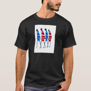 T-shirts Felizes Pessoas Maasai Guerreiros Andando Impressã