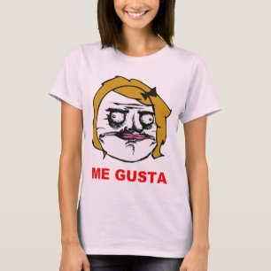 T-shirts Fêmea loura mim cara cómica Meme da raiva de Gus