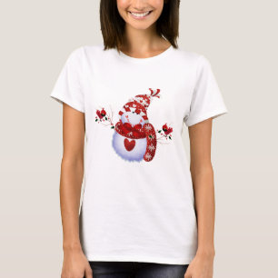 T-shirts Feriado de Natal Berry Cute Snowman