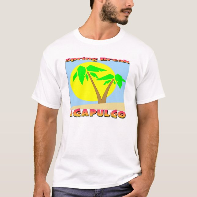 T-shirts Férias da primavera Acapulco (Frente)