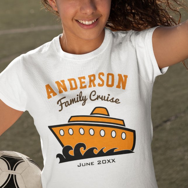 T-shirts Férias de cruzeiro da família de nomes personaliza (Criador carregado)