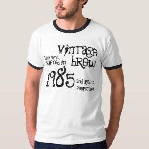 T-shirts Fermentação 1985 do vintage do presente de