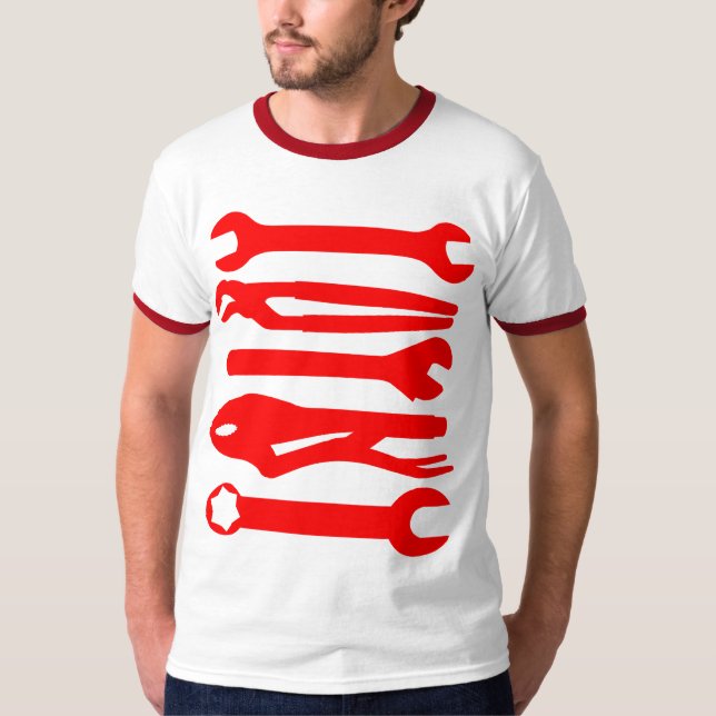 T-shirts Ferramentas - Vermelho (Frente)