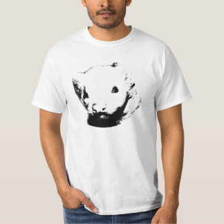 T-shirts Ferret em preto e branco