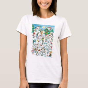 T-shirts Festa de Natal de Urso Polar e Pinguim de Desenho