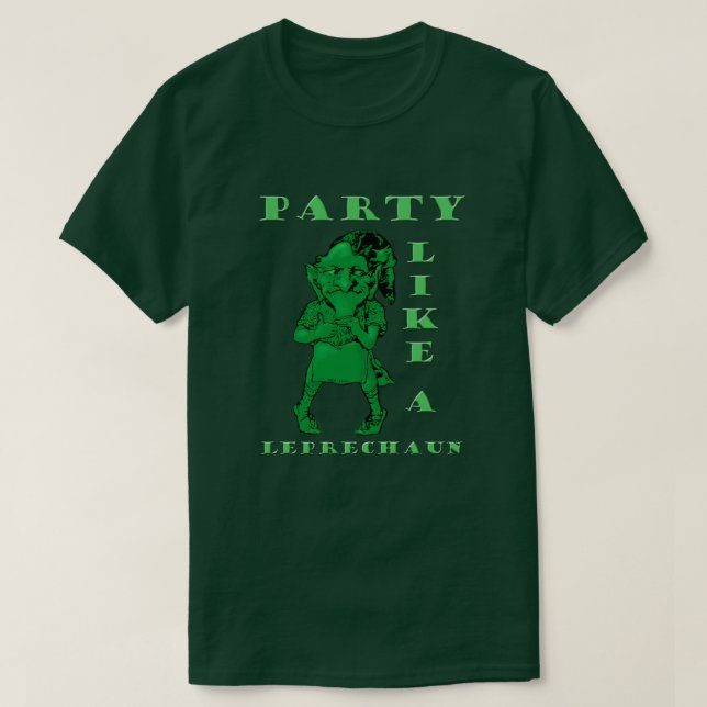T-shirts Festa do Dia de Patrick como um Leprechaun Mens T (Frente do Design)