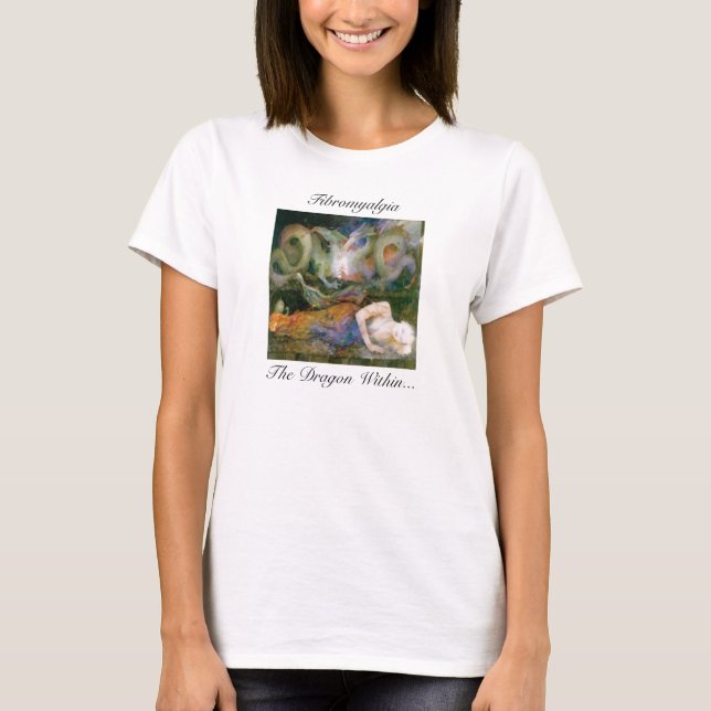 T-shirts "Fibromialgia, o dragão dentro… " (Frente)