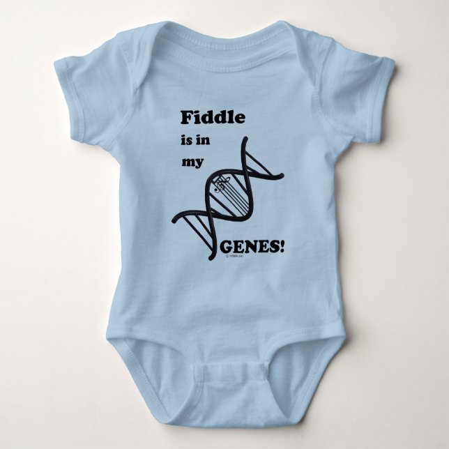 T-shirts Fiddle Está Em Meus Genes (Frente)