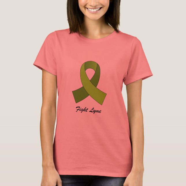 T-shirts Fight Lyme Ribbon (Frente)