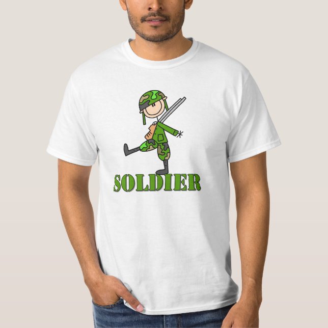 T-shirts Figura da vara do soldado (Frente)