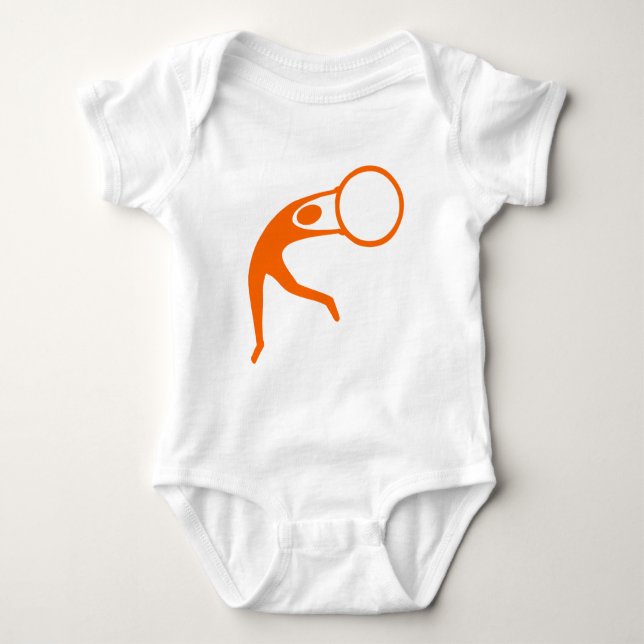 T-shirts Figura de Ginástica Rítmica - Laranja (Frente)