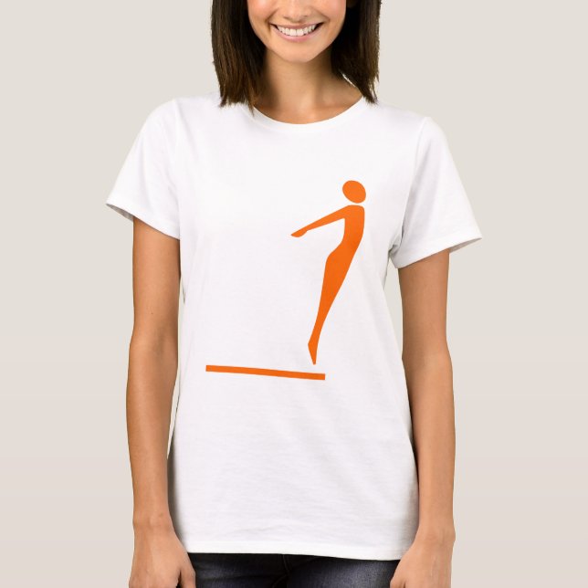 T-shirts Figura de mergulho - Laranja (Frente)
