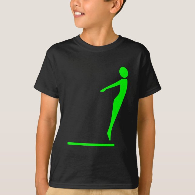 T-shirts Figura de mergulho - Verde (Frente)