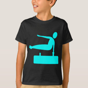 T-shirts Figura de Salto - Ciano