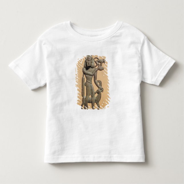 T-shirts Figura de um homem segurando um macaco (Frente)