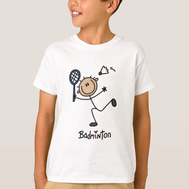 T-shirts Figura do badminton Stick (Frente)