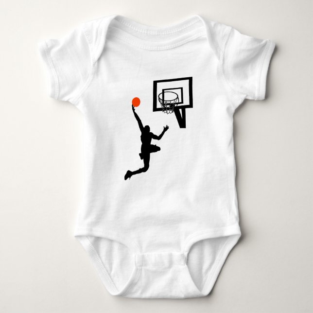 T-shirts Figura do basquetebol que faz um Layup (Frente)
