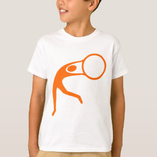 T-shirts Figura ginástica rítmica - laranja