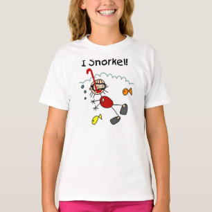 T-shirts Figura menina da vara eu Snorkel Tshirt