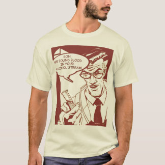 T-shirts Filho, nós encontramos o sangue em seu córrego do
